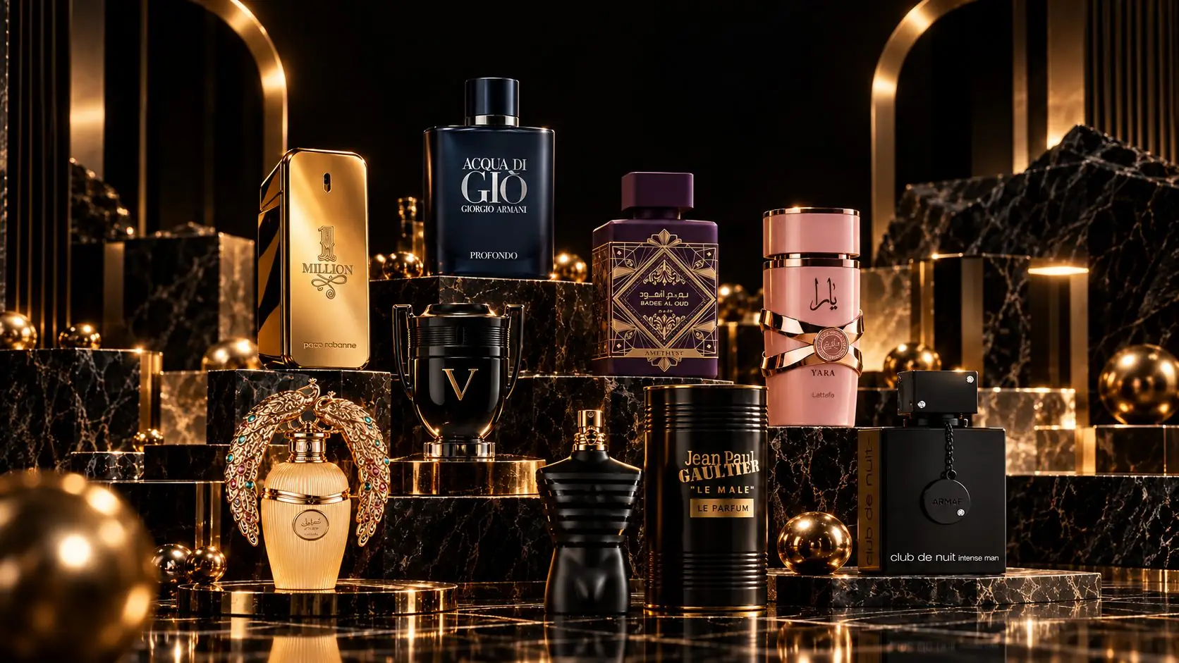Selección de perfumes de distintas casas